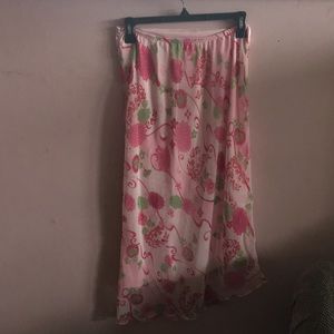 AMY BYER long skirt pink flowers